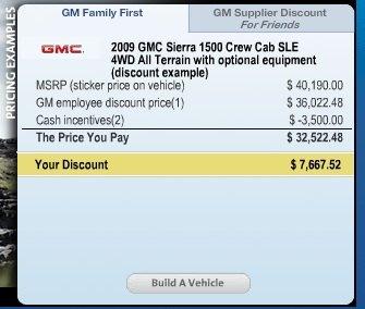 it s baaaaaack gm s employee discount for friends and family