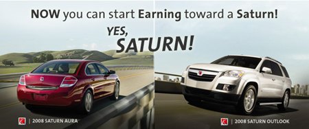 gm extends credit card earnings to saturn