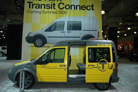 ford shows transit connect taxi concept