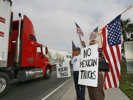 chipped mexican trucks ready to roll stateside or not