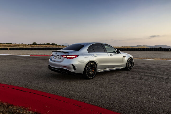 mercedes amg c 63 appears as a 671hp plug in hybrid for 2024