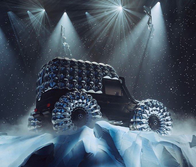 mercedes benz and moncler unveil collaborative abomination