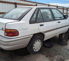 junkyard find 1991 ford escort lx 4 door hatchback