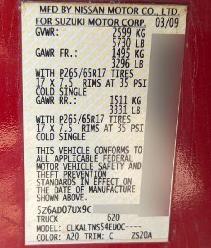 junkyard find 2009 suzuki equator rwd crew cab