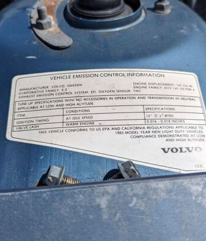 junkyard find 1983 volvo dl sedan with 327k miles