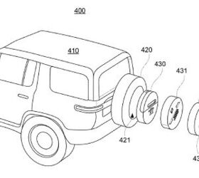 Rivian Files Patent for Unique Spare Tire Design With Accessories