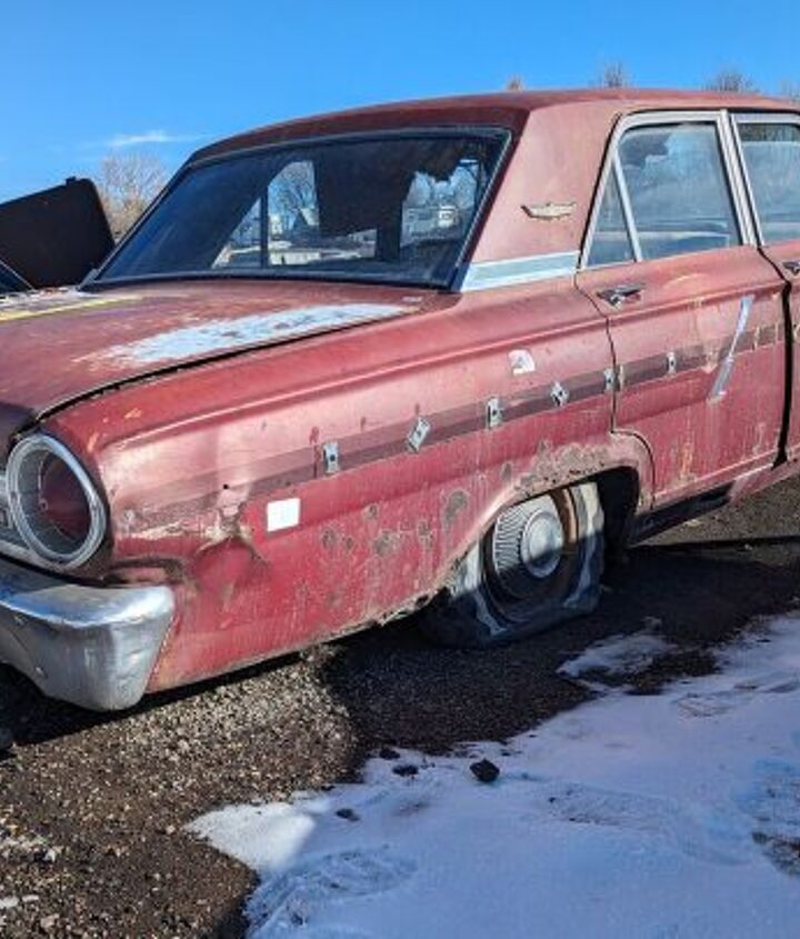 junkyard find 1964 ford fairlane 500 4 door sedan