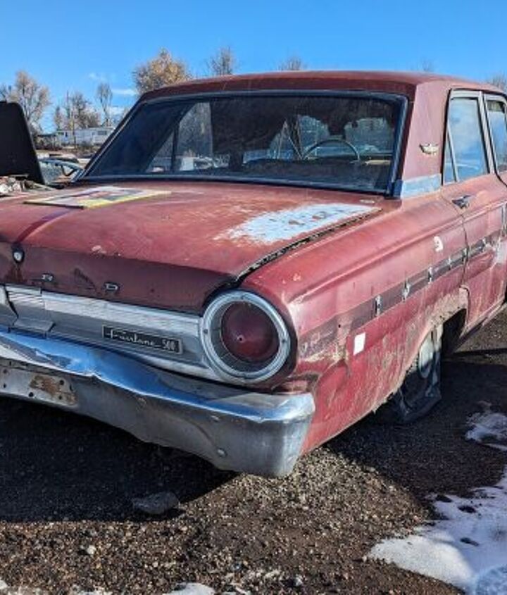junkyard find 1964 ford fairlane 500 4 door sedan