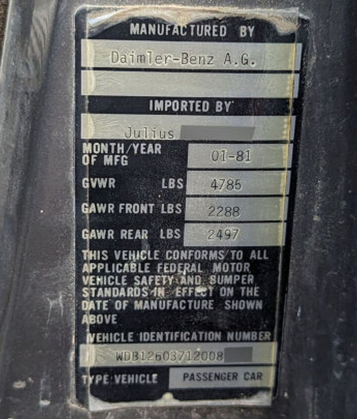 junkyard find gray market 1981 mercedes benz 380 sel