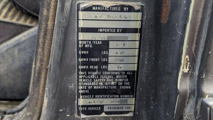 junkyard find gray market 1981 mercedes benz 380 sel