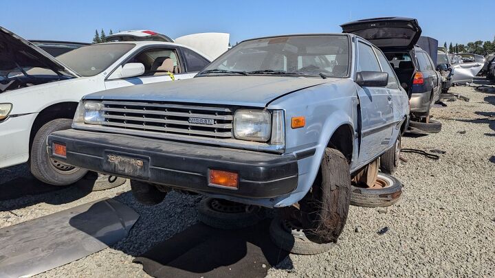 junkyard find 1983 nissan sentra deluxe mpg 2 door sedan