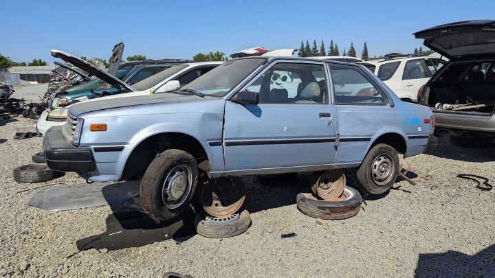 junkyard find 1983 nissan sentra deluxe mpg 2 door sedan