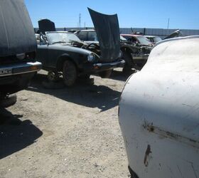 junkyard find pair of volvo amazons