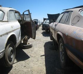 junkyard find pair of volvo amazons