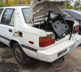 junkyard find 1987 hyundai excel gls four door sedan