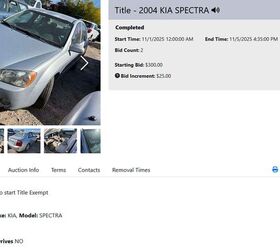 junkyard find 2004 kia spectra with 448 559 miles