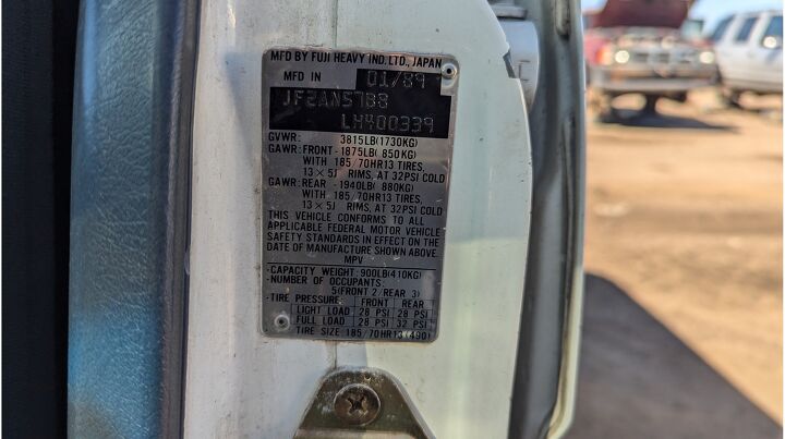 junkyard find 1990 subaru loyale 4wd turbo wagon