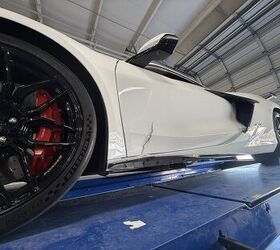 another c8 corvette falls off vehicle lift