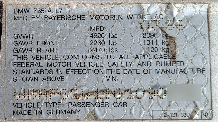 junkyard find 1986 bmw l7