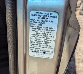 junkyard find 1986 isuzu trooper ii ls