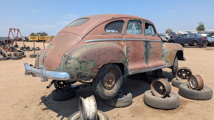 junkyard find 1948 plymouth special de luxe 4 door sedan
