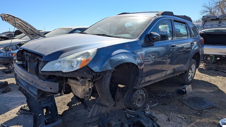 junkyard find 2013 subaru outback with manual transmission
