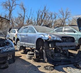junkyard find 2013 subaru outback with manual transmission