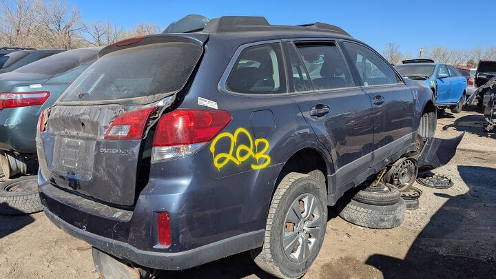 junkyard find 2013 subaru outback with manual transmission