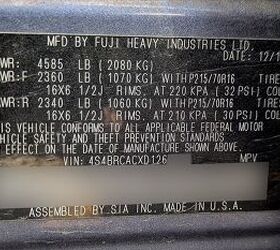 junkyard find 2013 subaru outback with manual transmission