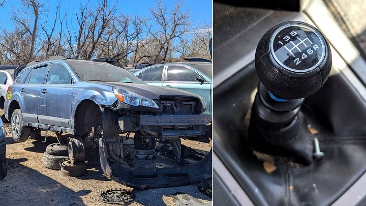 junkyard find 2013 subaru outback with manual transmission